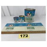 Morgan 1 Gal, 1 Pt & 12 Oz Oyster Can, Label,