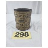 Isaac Fass 1 Qt Oysters Can,