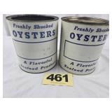 (2) 1 Gal Oysters Cans,
