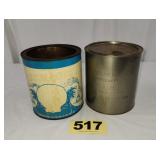 (2) S&S Cold Storage 8 Lb Scallops Cans,
