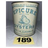 Epicure 1 Gal Salt Water Oysters Can,