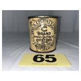 C Brand 1 Pt Salt Water Oyster Can,