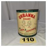 Urbanna Brand 1 Gal Oyster Can,