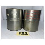 (4) VA 1/2 Gal Oysters Cans,