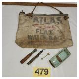 Atlas Flax Water Bag, Vintage Tools & Toy,