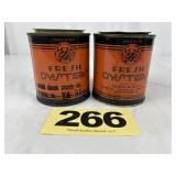 (2) 1 Pt Oysters Cans,