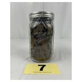 8 Lbs Wheat Pennies, (includes jar)