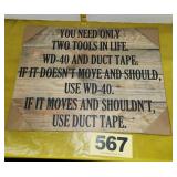 Wooden WD4- & Duct Tape Saying Sign