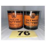 (2) 1 Pt Milbourne Oyster Cans,