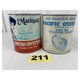 La Mariniere & Pacific 1 Gal Oysters Can,