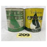 (2) 1 Gal Oysters Can,