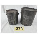 Sun Brand 1 Gal & 1/2 Gal Bail Oyster Cans,
