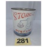 Stork 1 Gal Oysters Can,