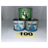 (3) 12 Oz B&L Oysters Can,