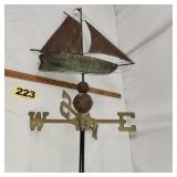 Copper/Brass Sailboat Weathervane