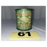 Deep River Brand 1 Pt Salt Water Oyster Can,