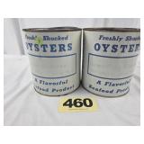 (2) 1 Gal Oysters Cans,