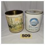 (2) 8 Lb Scallops Cans,