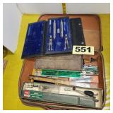 Vintage Drafting Tools w/Case