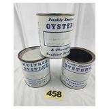 (3) 1 Gal Oysters Cans,