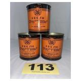 (3) T.A. Treakle & Son 1 Pt Oysters Can,