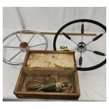 (2) Stainless Wheels, Excelsior Yacht Log,