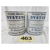 (2) 1 Gal Oysters Cans,