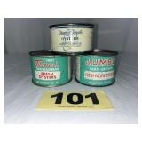 (2) 10 Oz & (1) 8 Oz Oysters Cans,