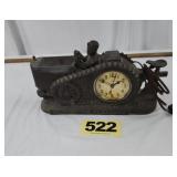 Electric Tractor Clock w/Plant Holder,