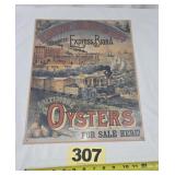 H.McWillaims & Co. Baltimore Oysters Metal Sign