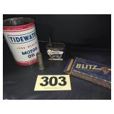 Oil Can, Lock-Ease Oil, Blitz Cloth, Tire Gauge
