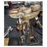 (3) Vintage Outboard Motors w/Stand, (No Shipping)
