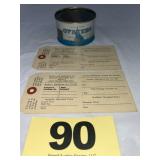 Dean Sfd 1/2 Pt Oyster Can & (2) Shipping Tags