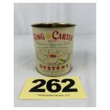 King Carter 1 Pt Oysters Can,