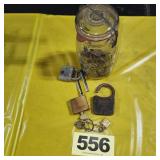 Asmt of Locks & Jar of Misc Keys