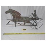 Copper Horse & Jockey Weathervane,