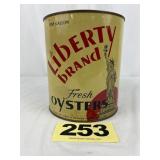 Liberty Brand 1 Gal Oysters Can,