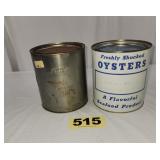 1-Gal Oysters Can, 8 Lb Scallops Can,