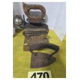 (2) Sad Irons, Coal Iron