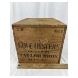 Wooden Cove Oysters Crate,