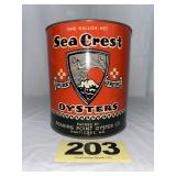 Sea Crest 1 Gal Oysters Can,