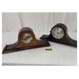 (2) Key Wind Mantel Clocks w/Chimes