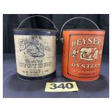 (2) 1 Gal Oysters Bail Cans,