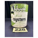 1 Gal Abbott Brothers Oysters Can,