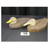 Black Ducks, (1 Wood, 1 Cork)