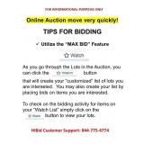 Informational Slide - Bidding Tips