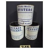 (3) 1 Gal Oysters Cans,