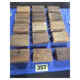 (15) Wooden Codfish Boxes, Various Brands