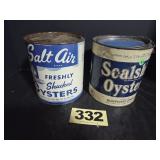 (2) 1 Gal Oysters Cans,