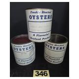 (3) 1 Gal Oysters Cans,